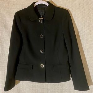 Banana Republic Black Wool Tweed Blazer NWOT Sz 10